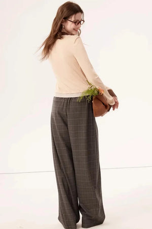 Lyocell Drape Plaid Blouse
