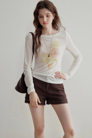 Lyocell Fruit Print Blouse