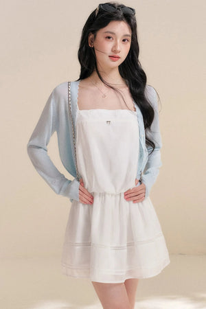 Lyocell Hollow Wave Cardigan