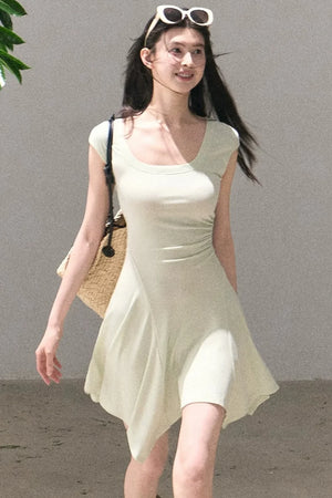 Lyocell Irregular Wool Dress
