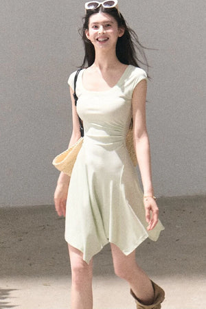 Lyocell Irregular Wool Dress