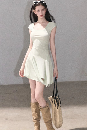 Lyocell Irregular Wool Dress