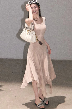 Lyocell Irregular Wool Dress