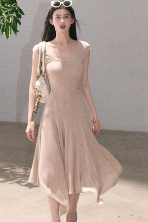 Lyocell Irregular Wool Dress