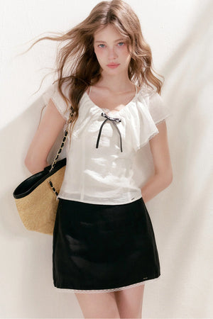Lyocell Lace A-Line Skirt