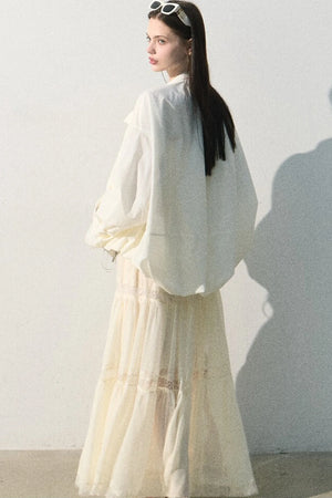 Lyocell Lace Off-Shoulder Dress