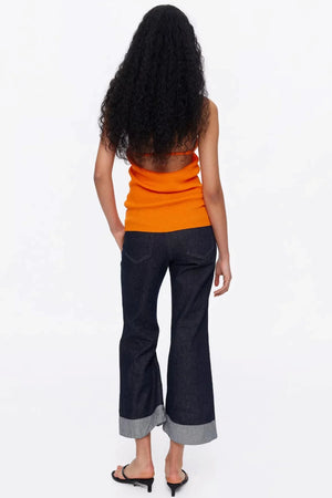 Lyocell Lace-Up Ribbed Vest