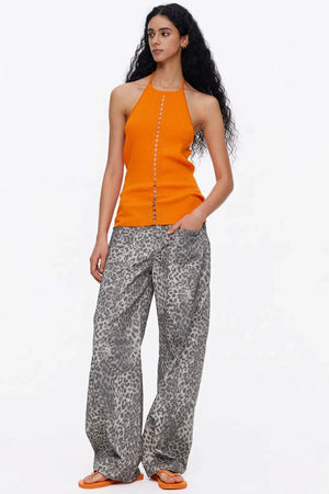 Lyocell Lace-Up Ribbed Vest