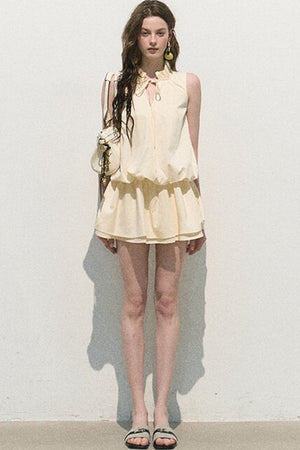 Lyocell Lace-Up Vest Dress