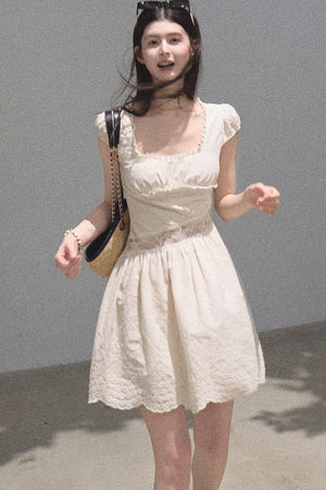 Lyocell Lace Waist-Cinching Dress