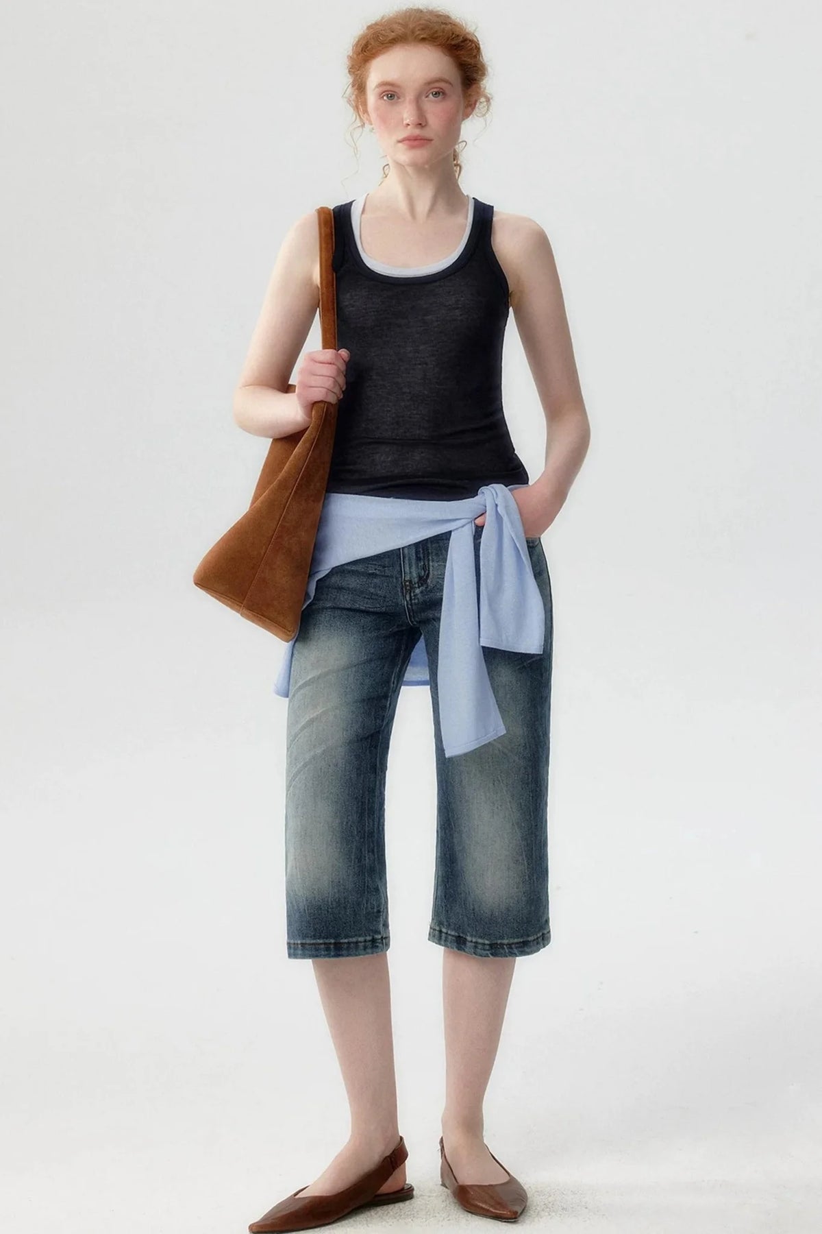 Lyocell Layered Knit Vest
