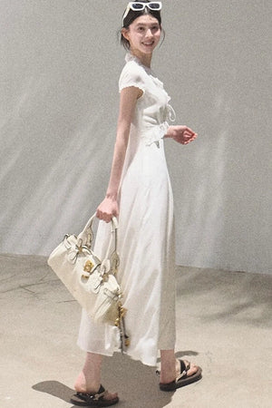 Lyocell Linen Lace Dress Set