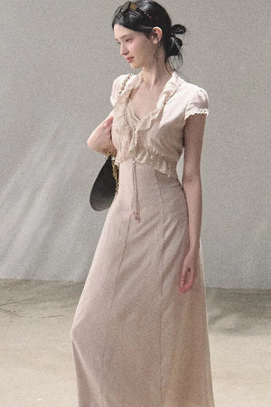 Lyocell Linen Lace Dress Set