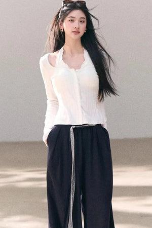 Lyocell Linen Lace Pants