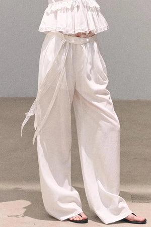 Lyocell Linen Lace Pants