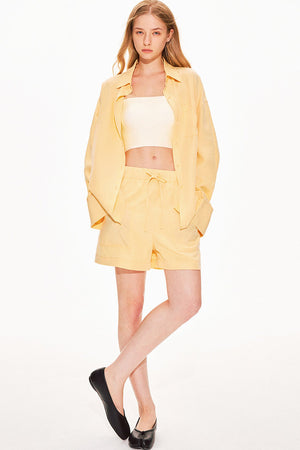 Lyocell Linen Shirt and Shorts Set-Up