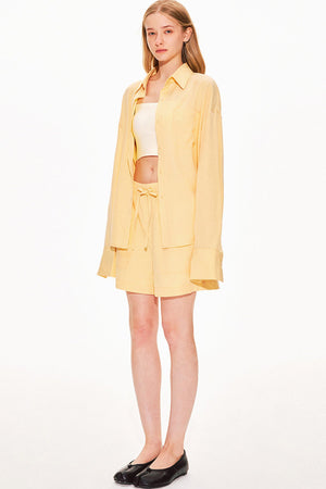 Lyocell Linen Shirt and Shorts Set-Up