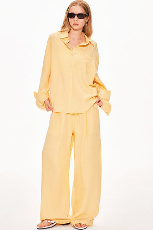 Lyocell Linen Shirt and Shorts Set-Up