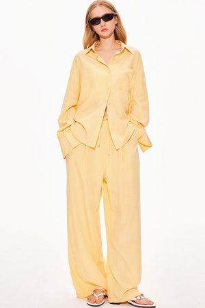 Lyocell Linen Shirt and Shorts Set-Up