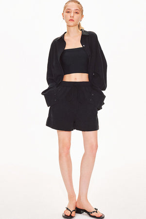 Lyocell Linen Shirt and Shorts Set-Up