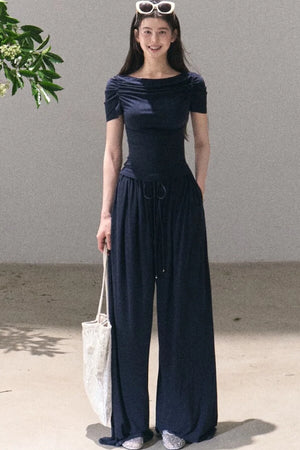 Lyocell Off-Shoulder Two-Piece Set-Up