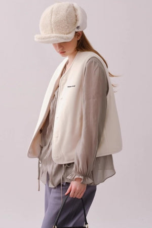 Lyocell Ruffled V-Neck Top