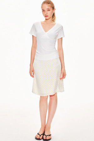 Lyocell Slim-Fit V-Neck Top