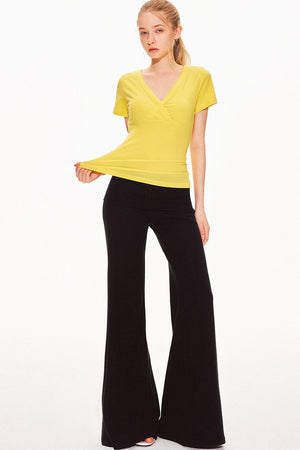 Lyocell Slim-Fit V-Neck Top