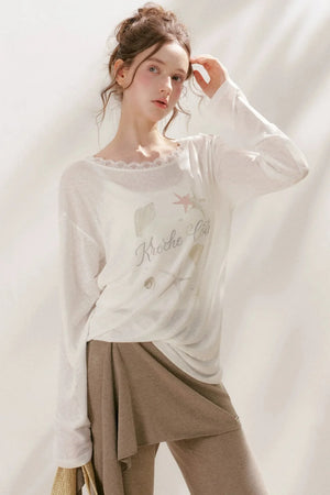 Lyocell Starfish Lace Blouse