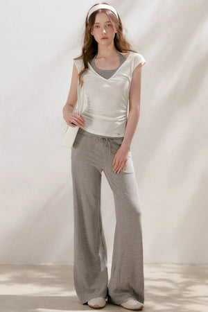 Lyocell Striped Halter Top Set-Up