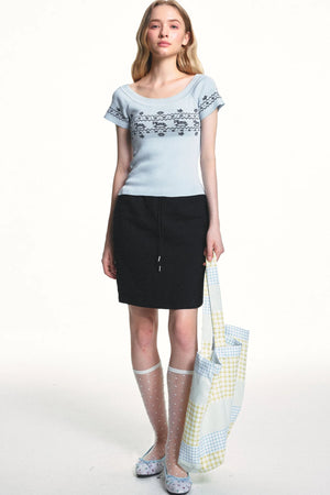 Lyocell Tencel Off-Shoulder T-Shirt