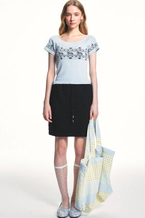 Lyocell Tencel Off-Shoulder T-Shirt