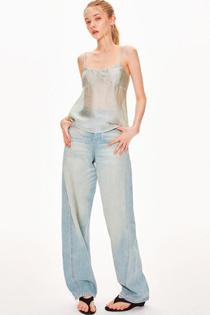 Lyocell Tencel Spaghetti Strap Top