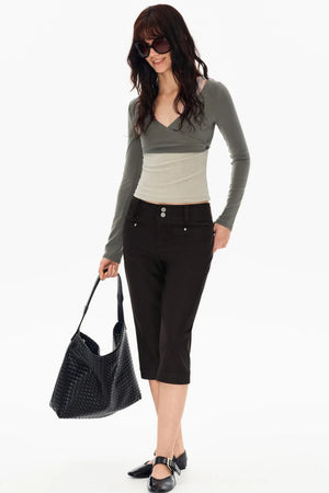 Lyocell Tencel V-Neck Top Set