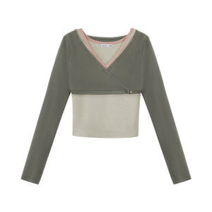 Lyocell Tencel V-Neck Top Set