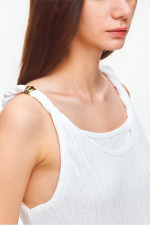 Lyocell Textured Jacquard Knit Top