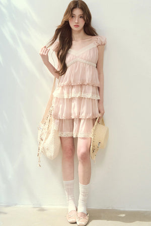 Lyocell Tiered Cake Dress