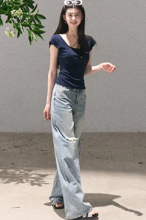 Lyocell Wool Embroidered Top
