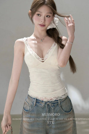 Lyocell Wool Lace Camisole