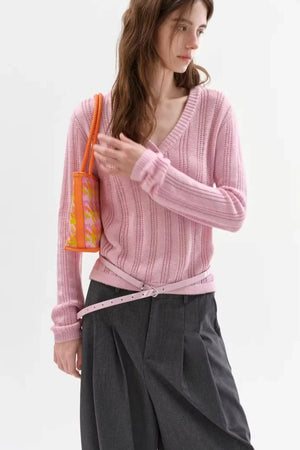 Macaron Color Knit Top