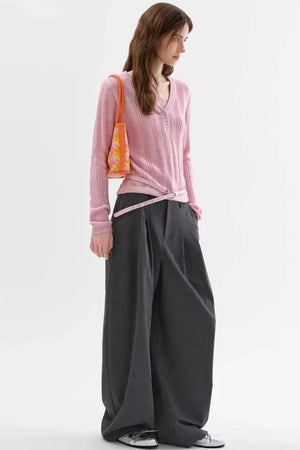 Macaron Color Knit Top