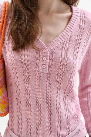 Macaron Color Knit Top