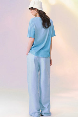 Macaron Color Wide Leg Pants