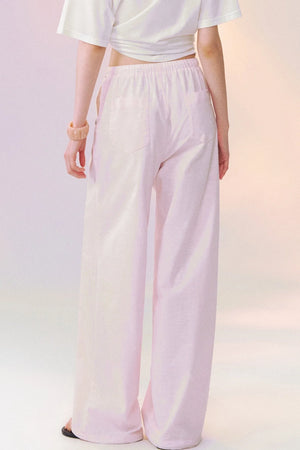 Macaron Color Wide Leg Pants