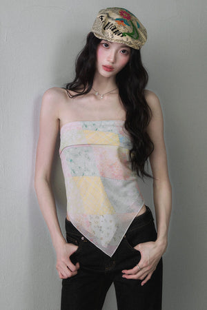 Macaron Quilted Tube Top