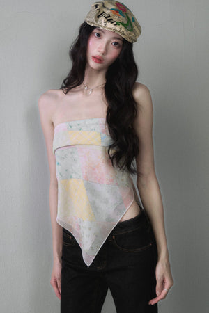 Macaron Quilted Tube Top