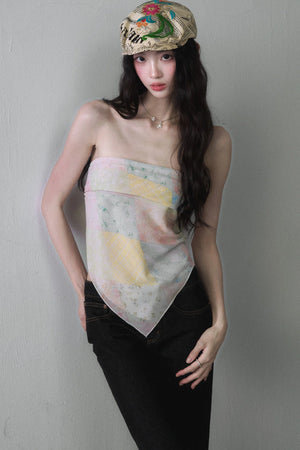 Macaron Quilted Tube Top