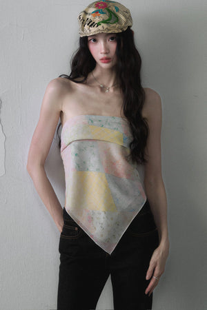 Macaron Quilted Tube Top