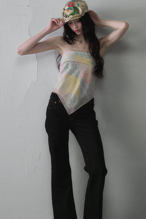 Macaron Quilted Tube Top