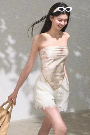 Magic Silk Contrast Edge Scarf Top